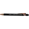 Gaiabis – Stylo Métallique Noir Gravé