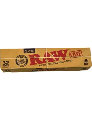 RAW – Classic Kingsize Cones Cônes pré-roulés x32