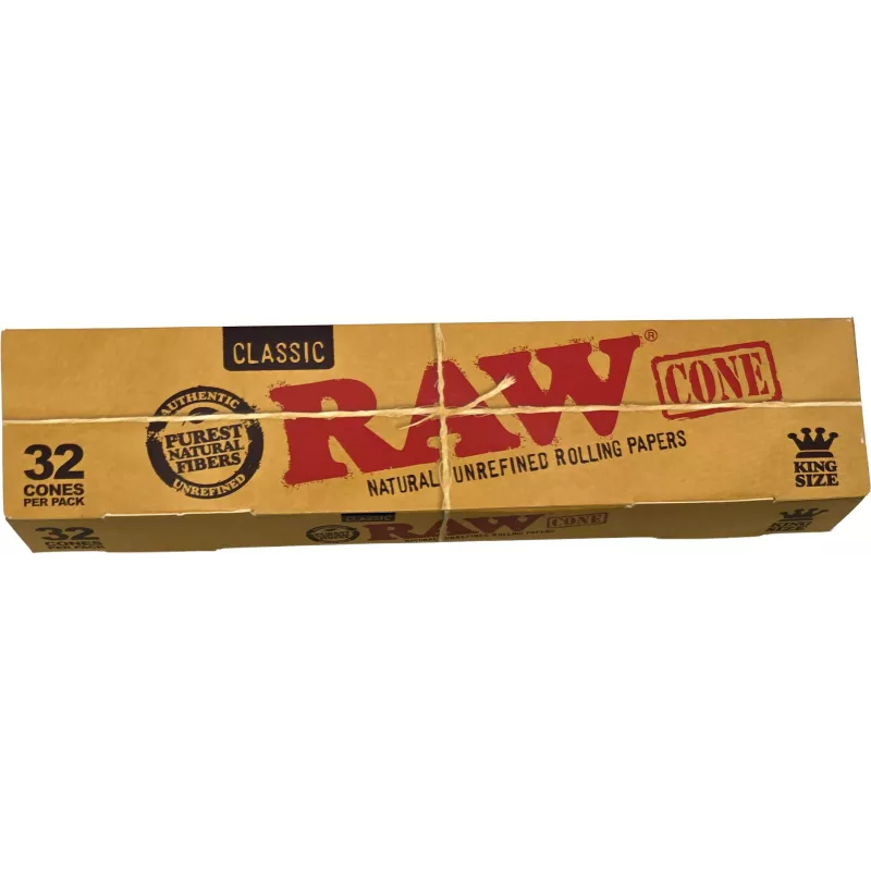 RAW – Classic Kingsize Cones Cônes pré-roulés x32