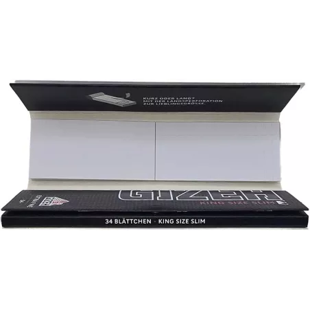 GIZEH – Black King Size Slim + Tips