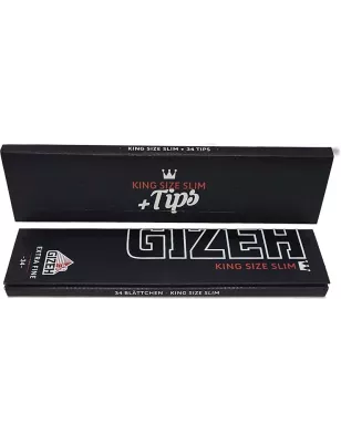 GIZEH – Black King Size Slim + Tips