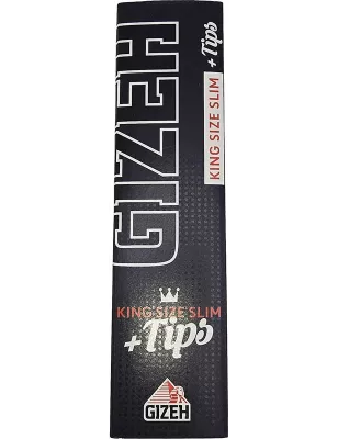 GIZEH – Black King Size Slim + Tips