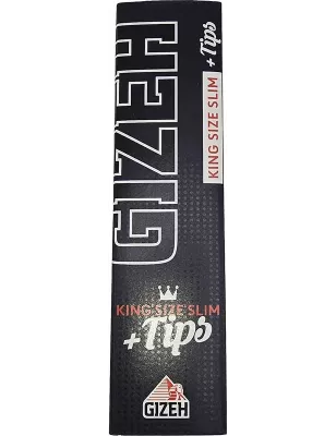 GIZEH – Black King Size Slim + Tips