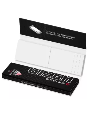 GIZEH BLACK® – Queen Size + Tips Extra Fine