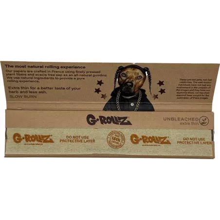 G-Rollz – Pets Rock Rap Unbleached King Size Slim Komplette Box mit 25 Booklets