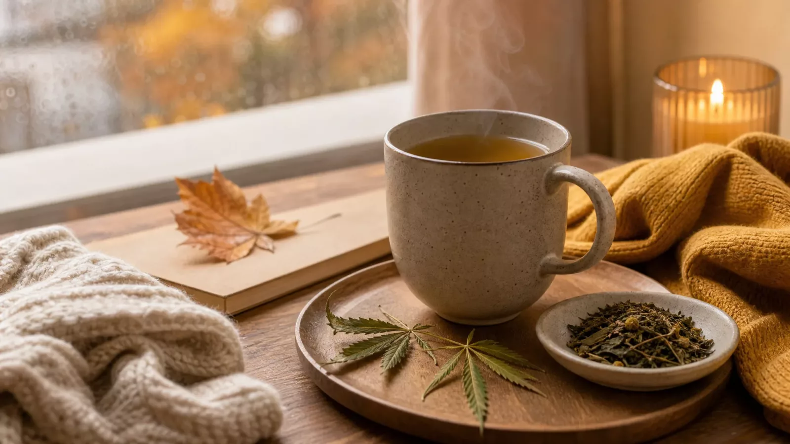 Cannabistee und der Beginn des Herbstes: ein sanftes Ritual für die ersten kühlen Tage