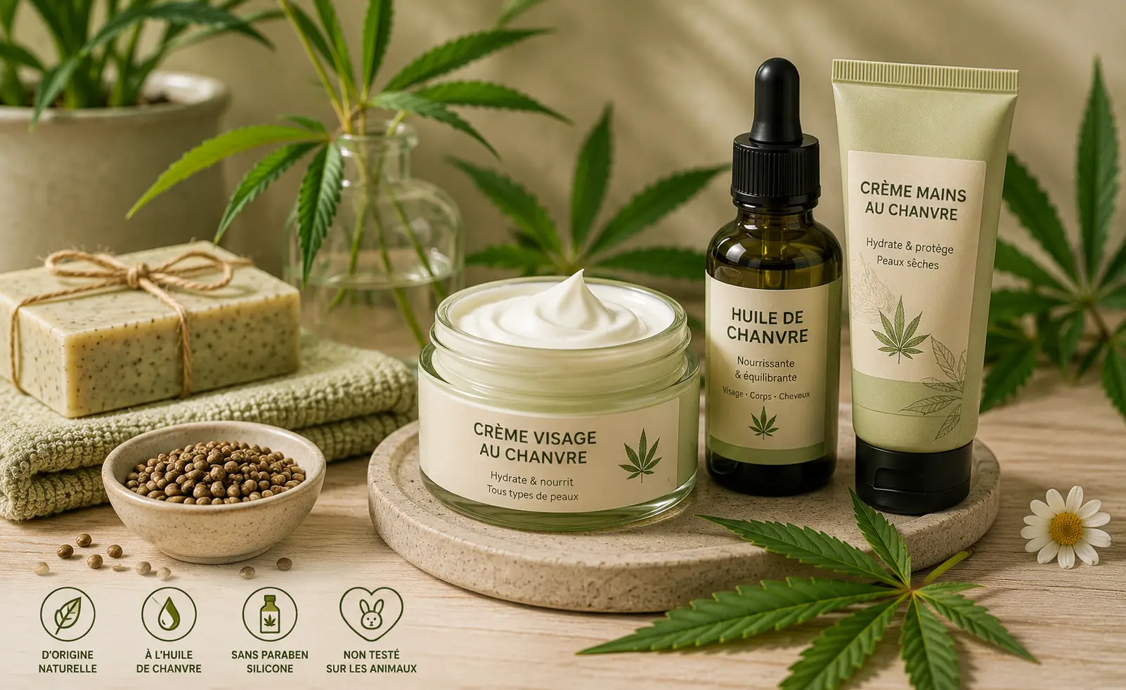 Cosmétique au chanvre